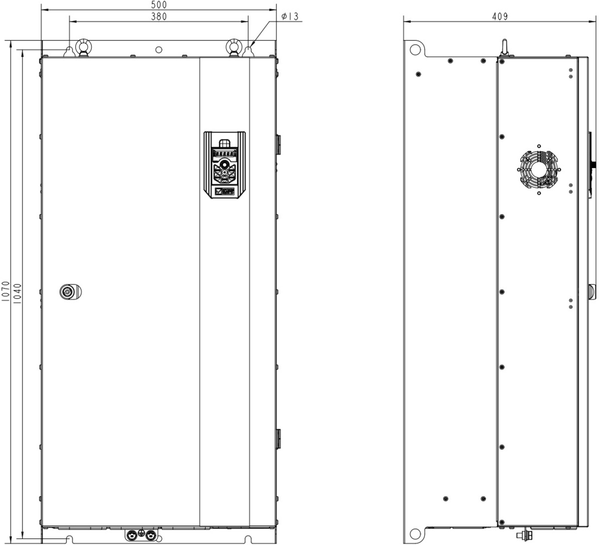 Габариты AD800P-4T220-PU0PCU0P