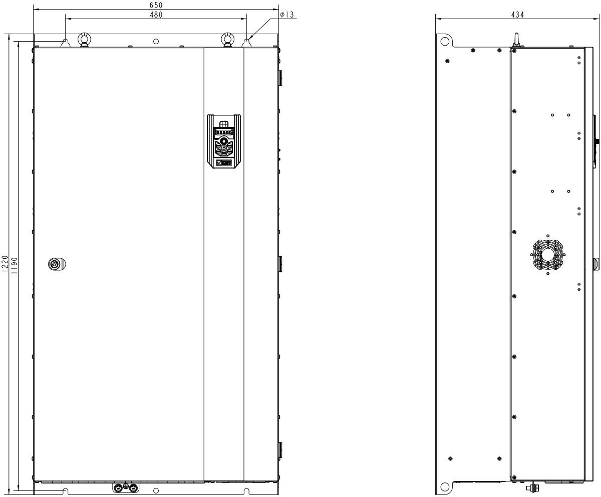 Габариты AD800P-4T415-PU0PCU0P