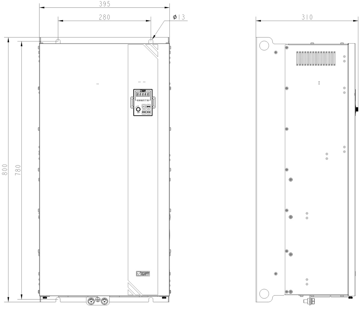Габариты и вес AD80-4T132-2