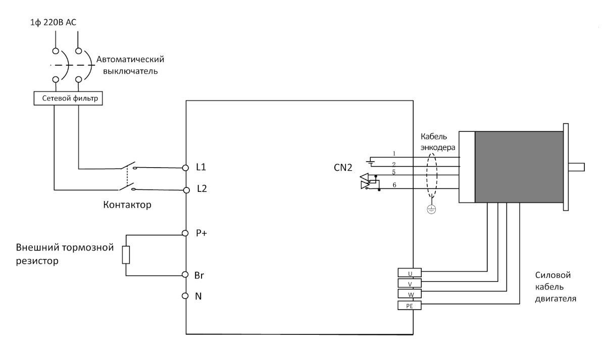 Схема подключения силовая OSD-H-2SD75-E